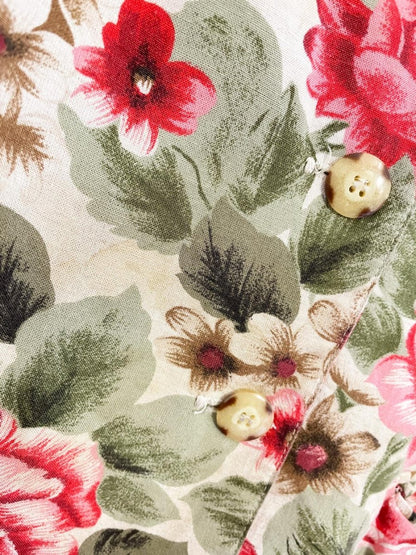 vintage 90s braemar floral linen vest top - good market thrift store