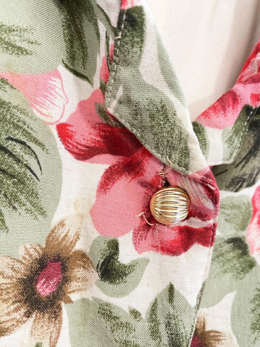 vintage 90s braemar floral linen vest top - good market thrift store