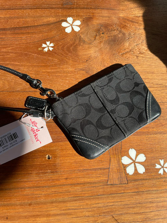 coach c monogram canvas wristlet