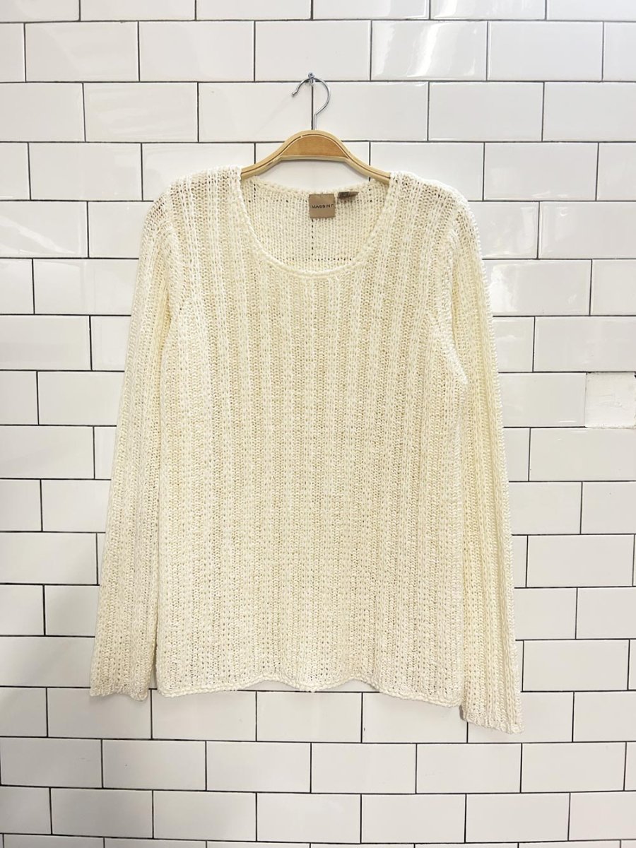 vintage 00s massini loose knit ribbed sweater - good market thrift store