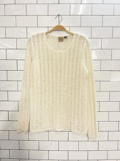 vintage 00s massini loose knit ribbed sweater - good market thrift store