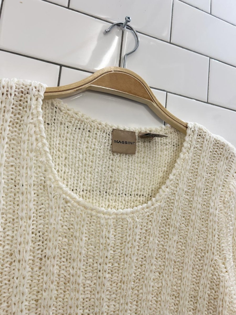 vintage 00s massini loose knit ribbed sweater - good market thrift store