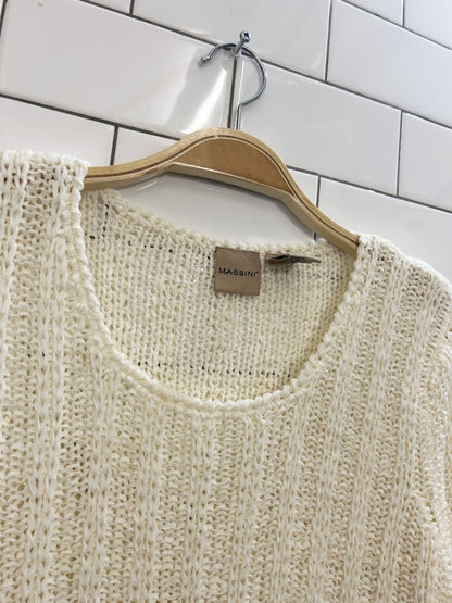 vintage 00s massini loose knit ribbed sweater - good market thrift store