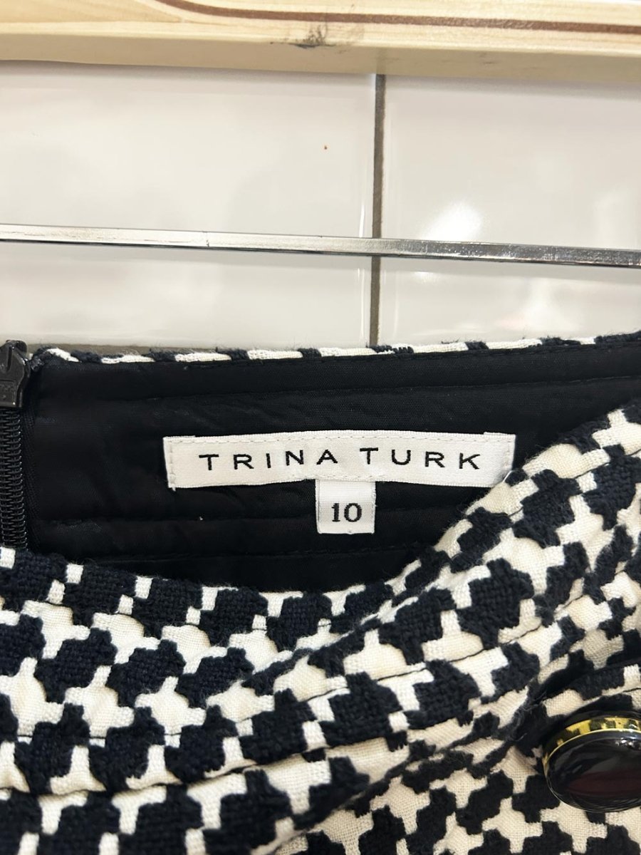 trina turk houndstooth mini skirt - good market thrift store
