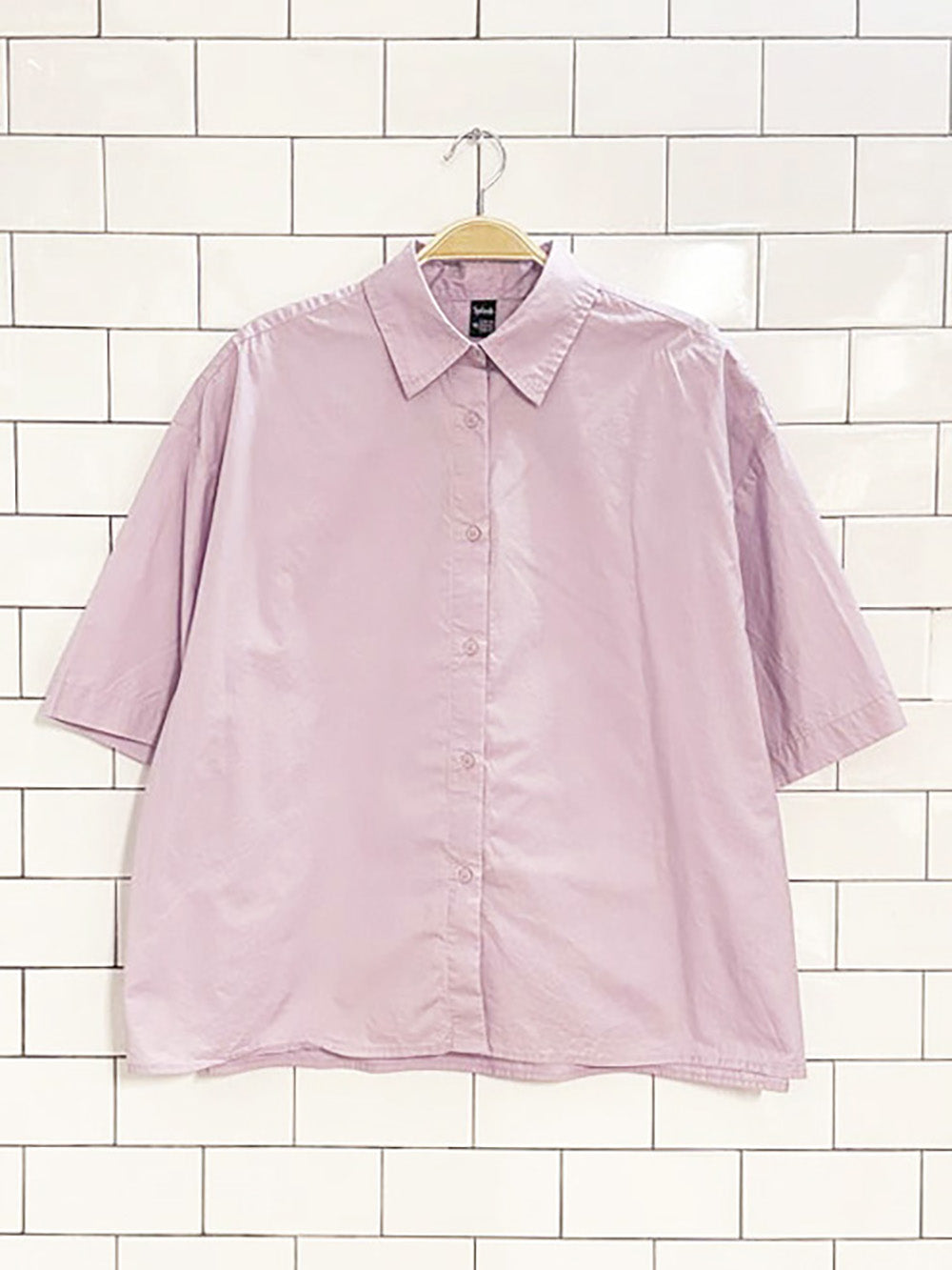splash boxy full button poplin shirt