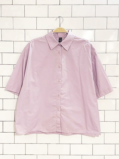splash boxy full button poplin shirt