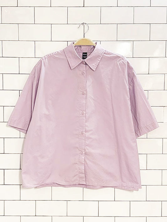 splash boxy full button poplin shirt