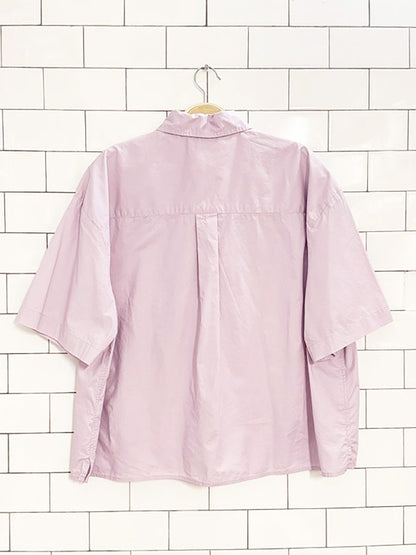splash boxy full button poplin shirt