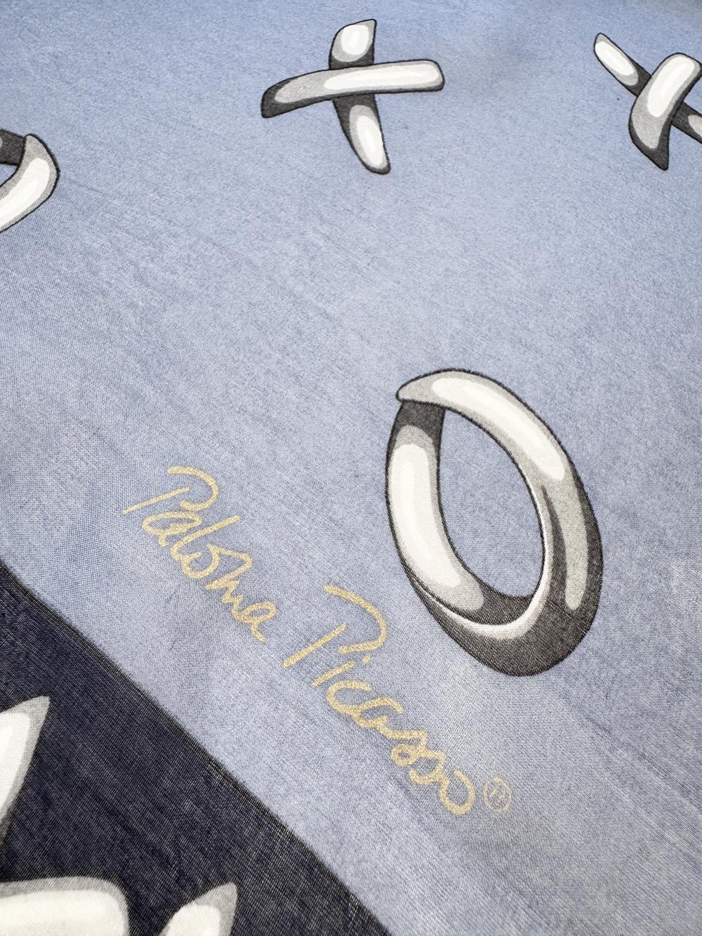 vintage paloma picasso 100% silk chiffon scarf