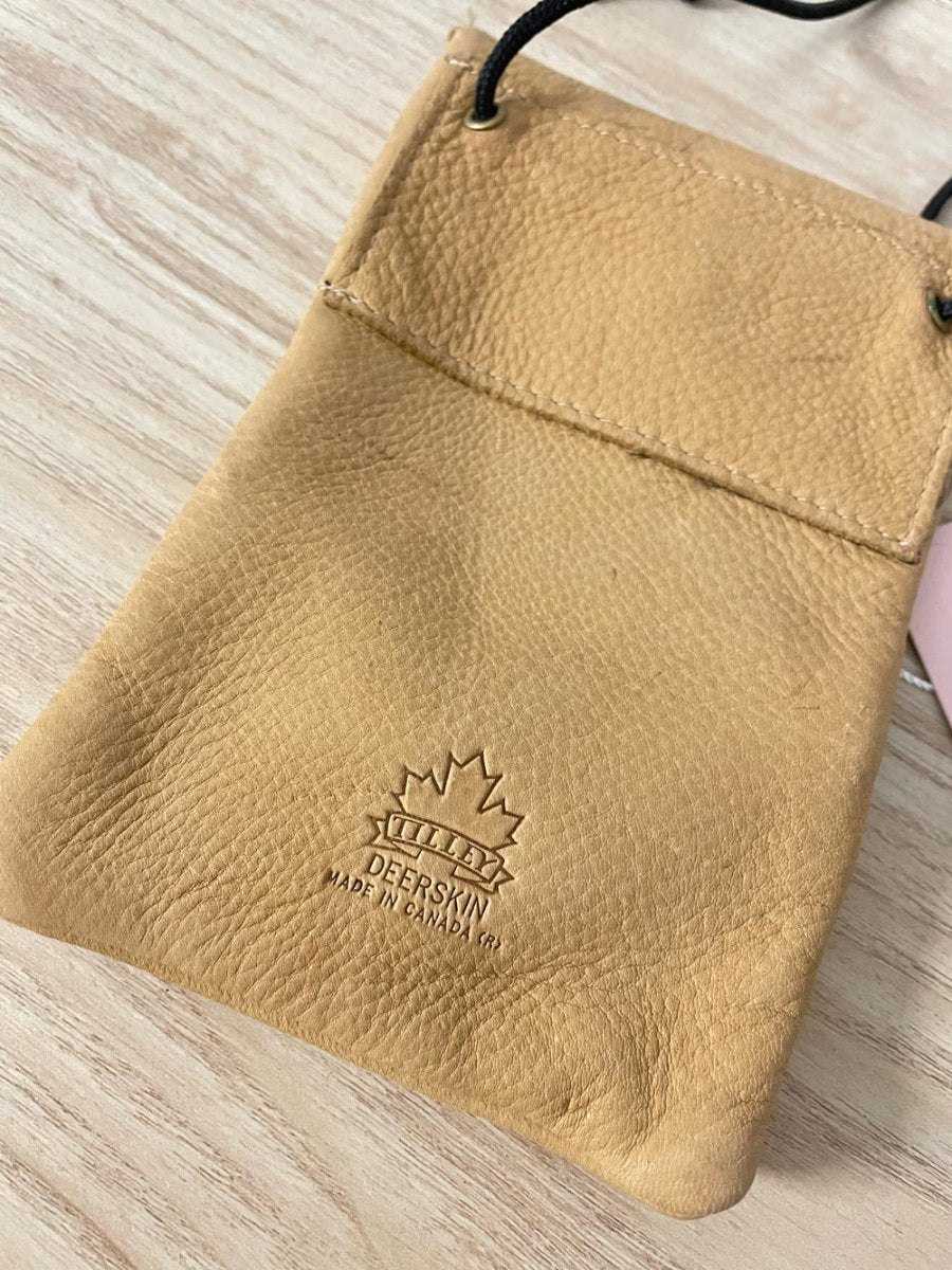 vintage tilley deerskin mini bag - good market thrift store