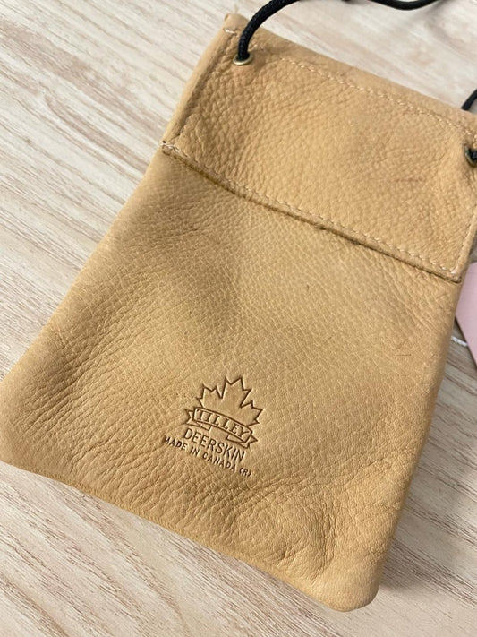 vintage tilley deerskin mini bag - good market thrift store