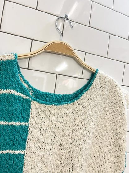 vintage boxy sleeveless knit top - good market thrift store