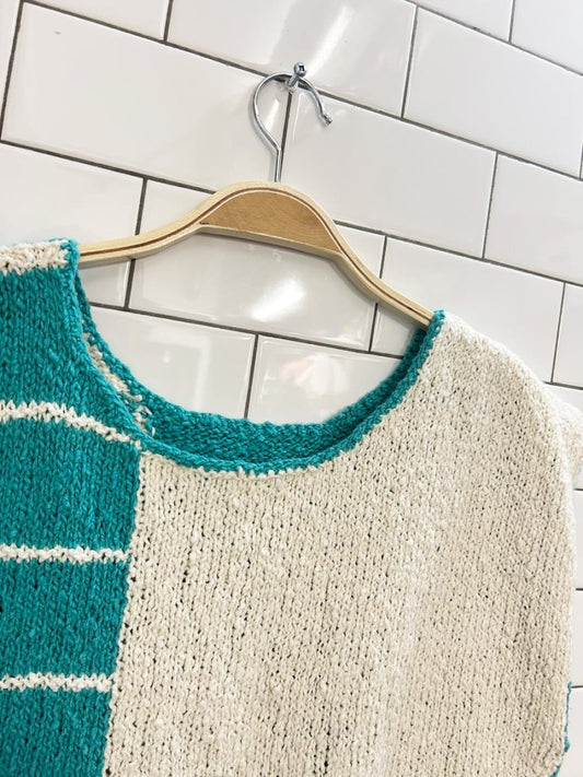 vintage boxy sleeveless knit top - good market thrift store