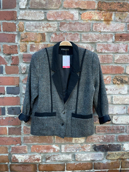 vintage 80s forever tweed jacket