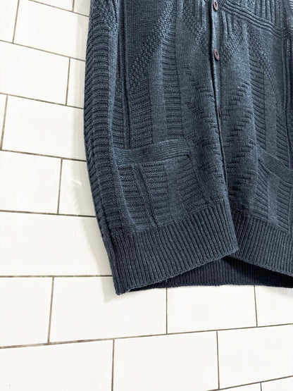 vintage 90s arnold palmer wool - blend 3d knit sweater vest - good market thrift store