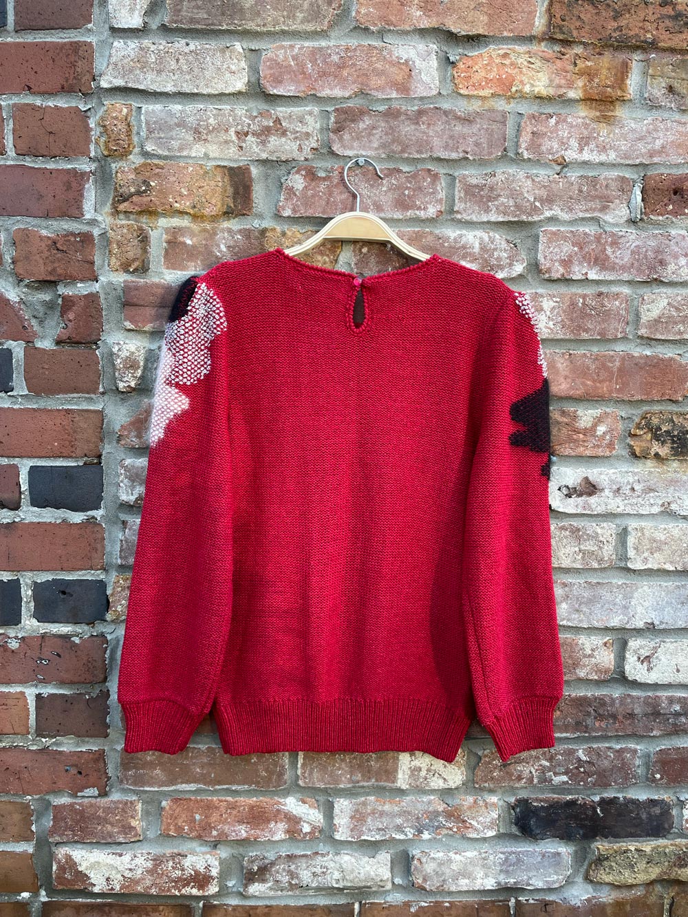 vintage franco valeri red knit sweater