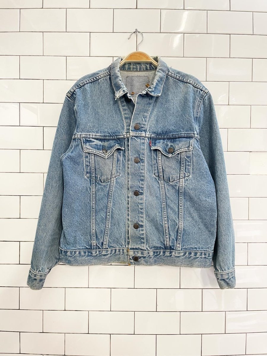 vintage 80s levi's denim trucker jacket - good market thrift store