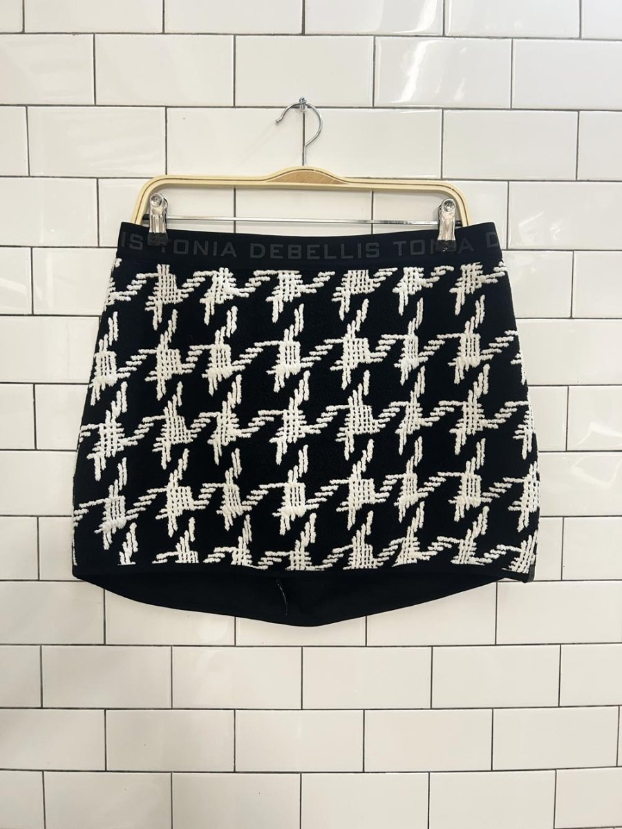 tonia debellis large houndstooth mini ski skirt - good market thrift store