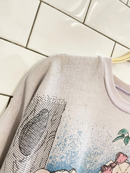 vintage 90s bunny picnic graphic sweatshirt - good market thrift store