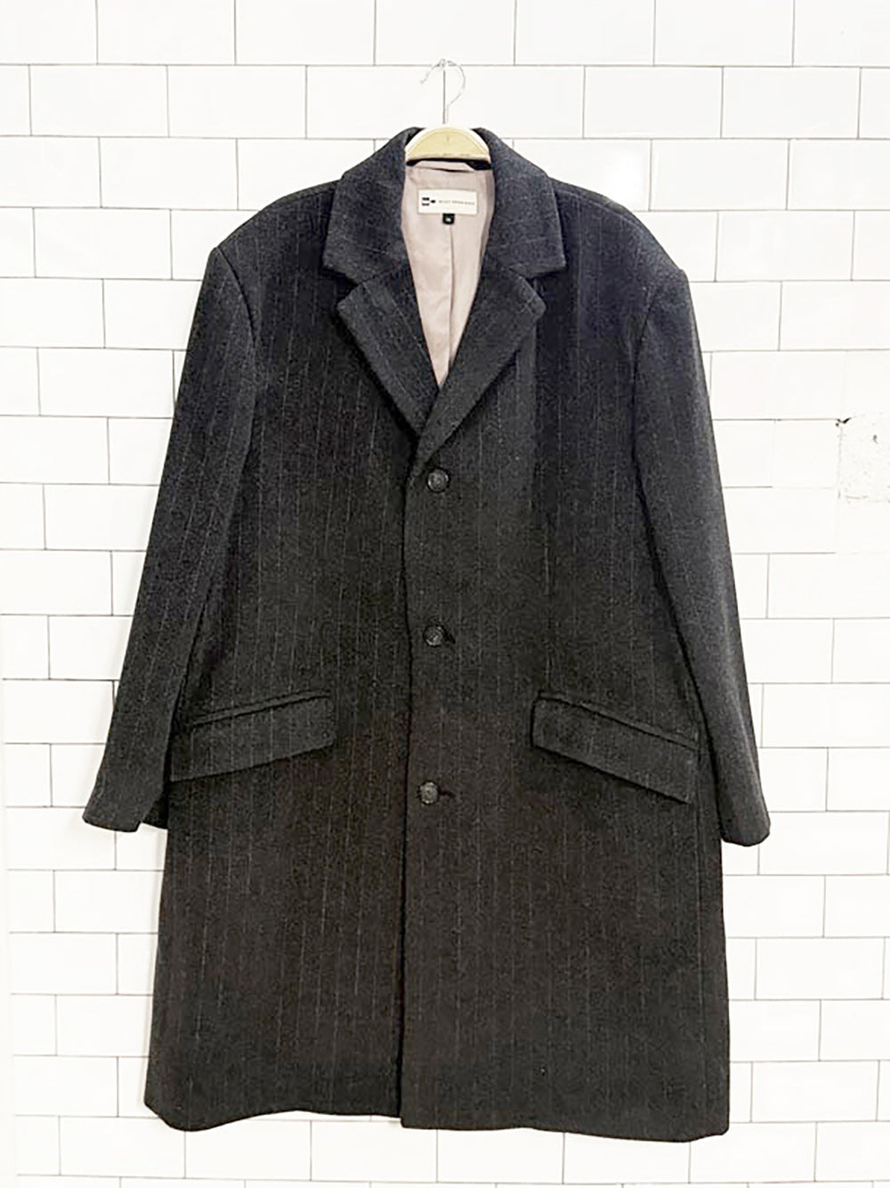 wilke-rodriguez wool-cashmere pinstripe overcoat