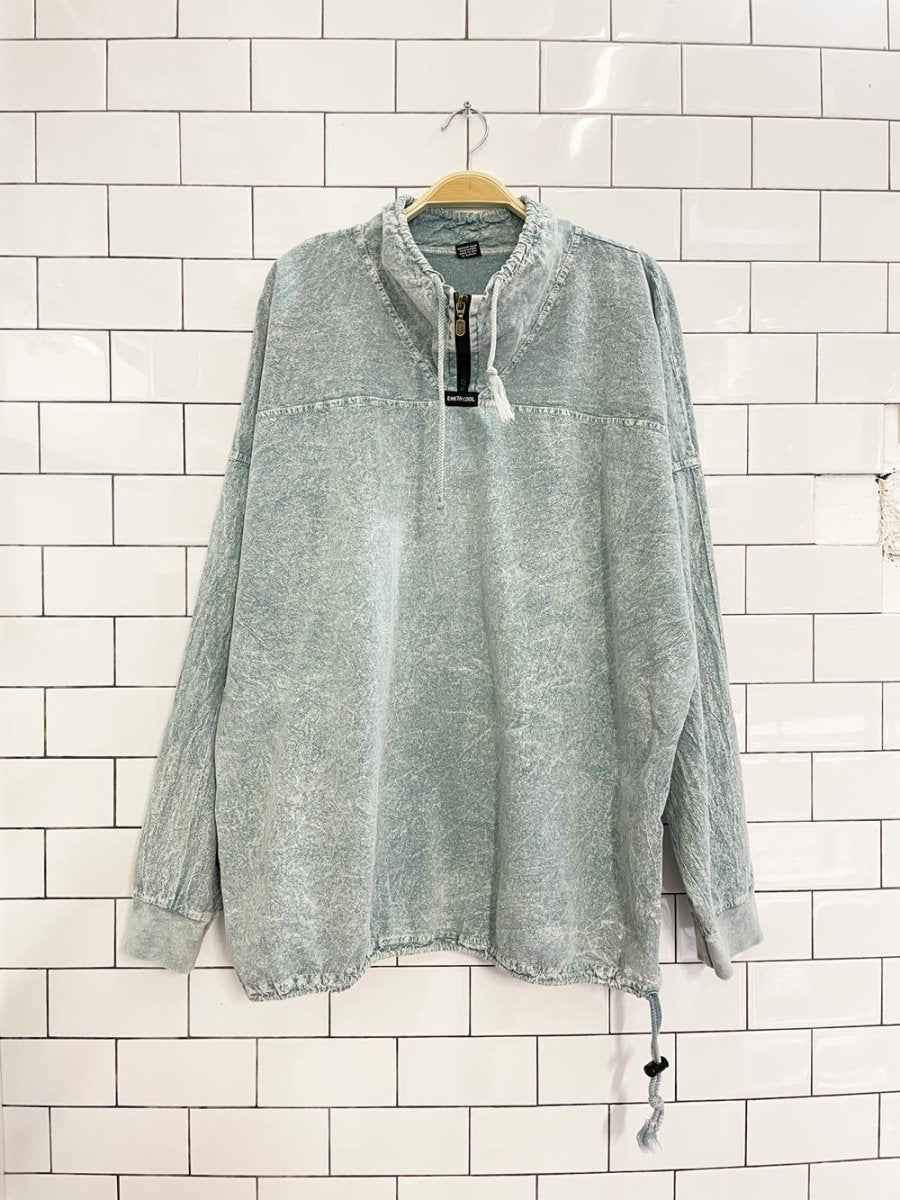 vintage 90s earth cool 1/4 zip beach pullover - good market thrift store