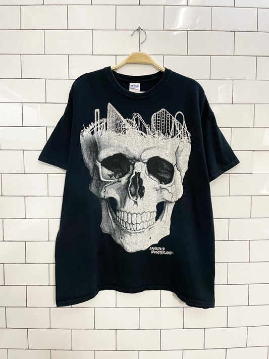 canada's wonderland skull graphic tee - good market thrift store