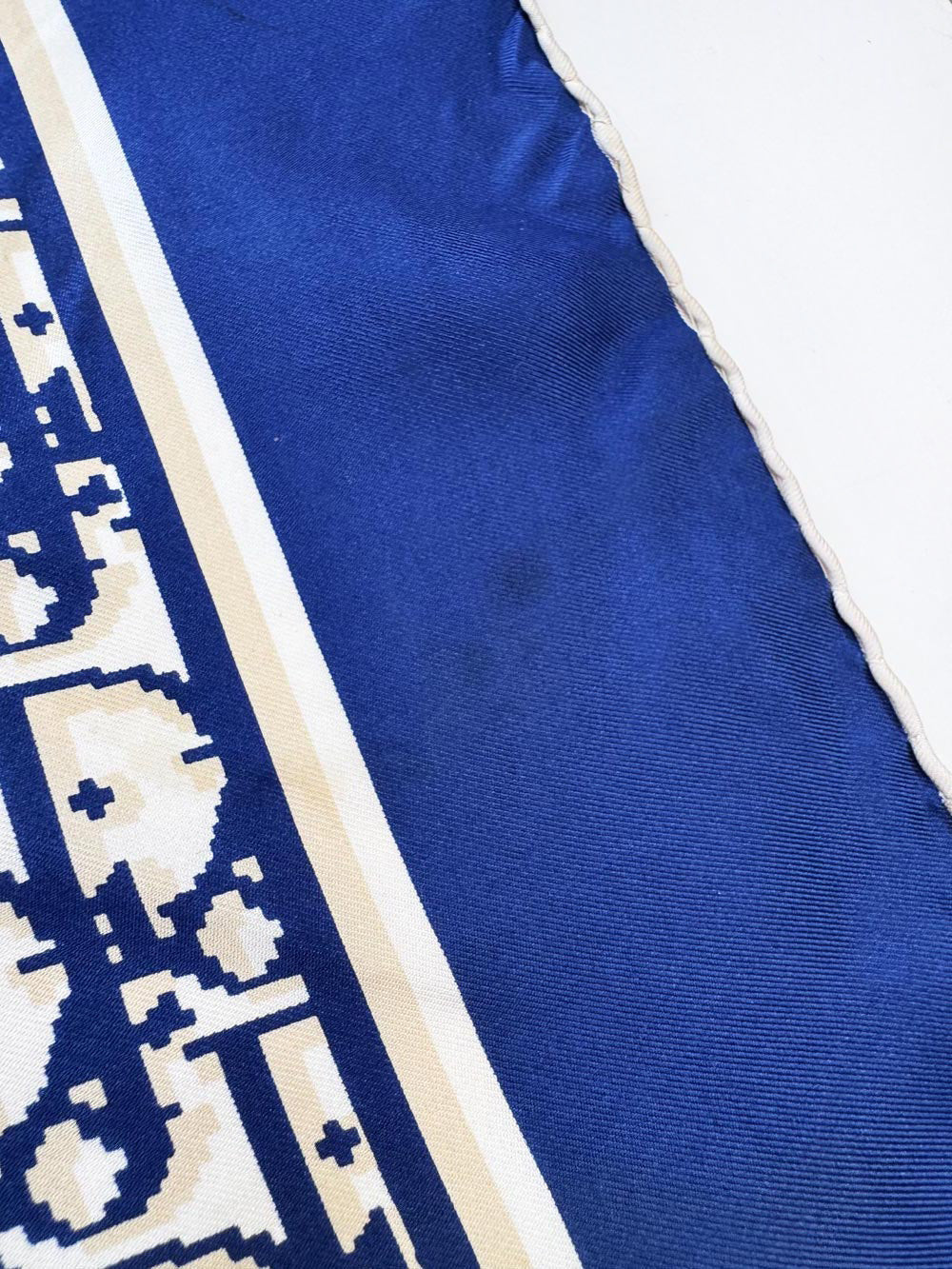vintage christian dior monogram silk scarf | hand-rolled edge