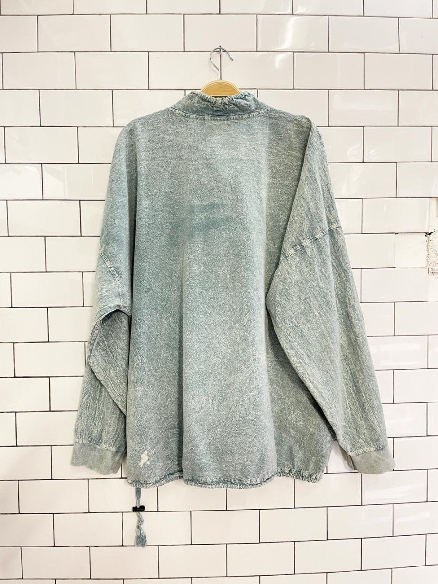 vintage 90s earth cool 1/4 zip beach pullover - good market thrift store