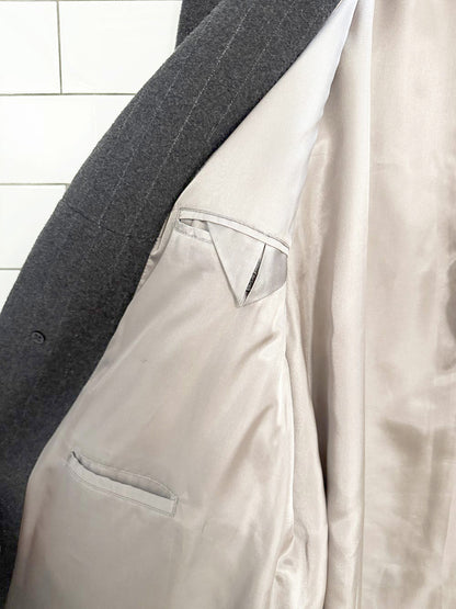 wilke-rodriguez wool-cashmere pinstripe overcoat