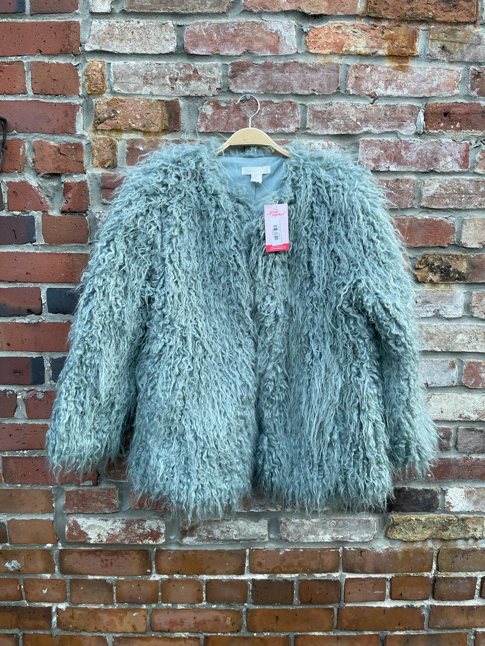 h&m faux mongolian sheepskin jacket