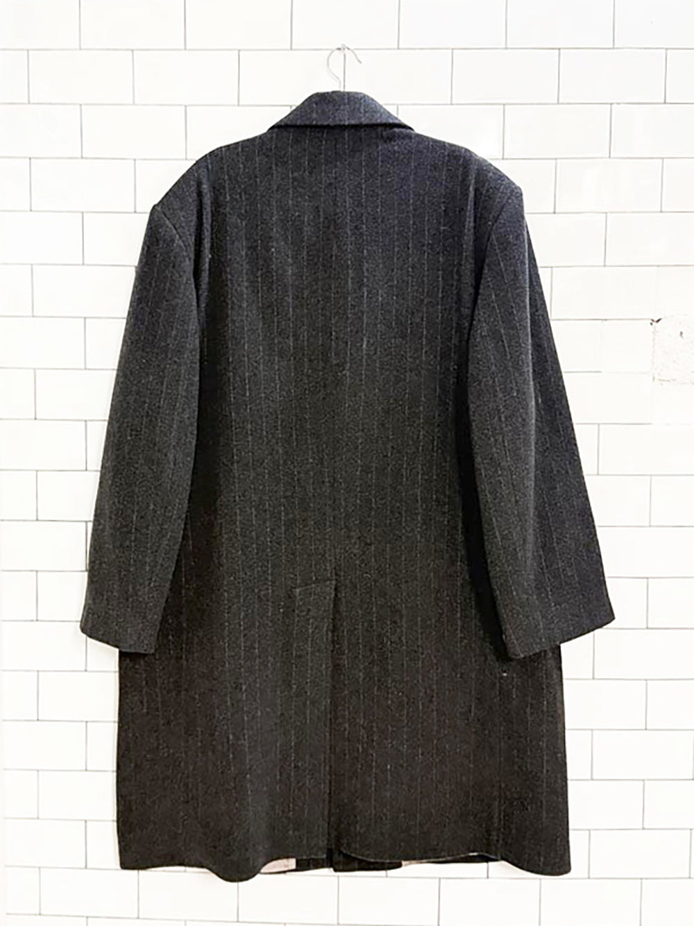 wilke-rodriguez wool-cashmere pinstripe overcoat