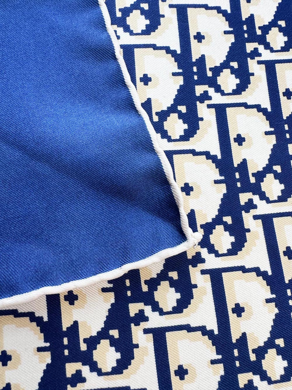 vintage christian dior monogram silk scarf | hand-rolled edge