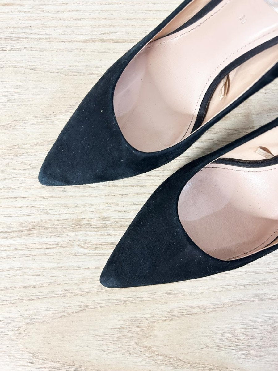 zara suede high heels - good market thrift store