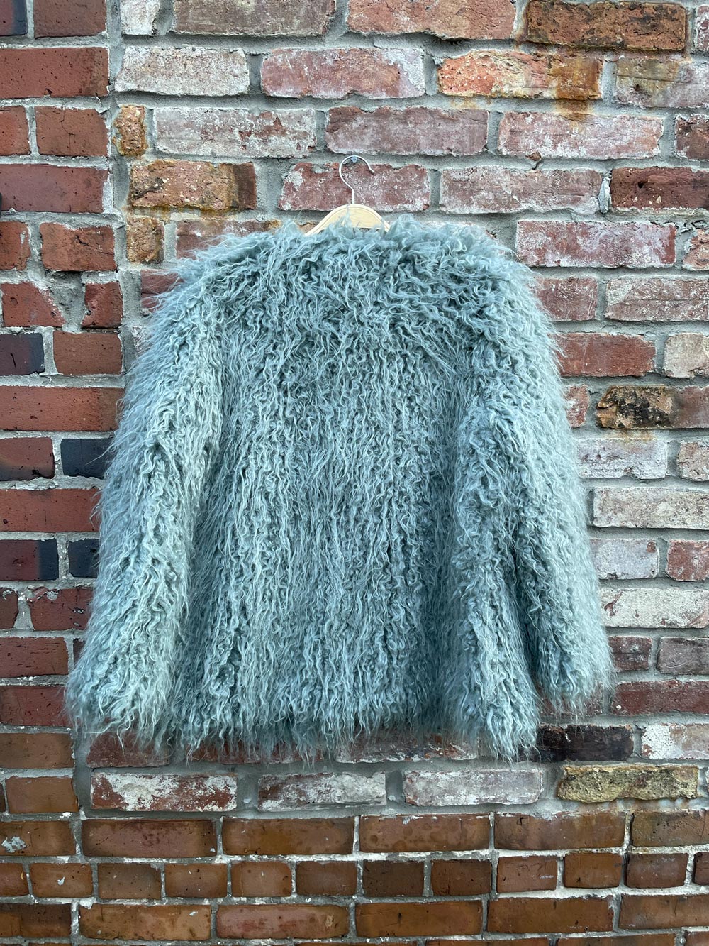 h&m faux mongolian sheepskin jacket