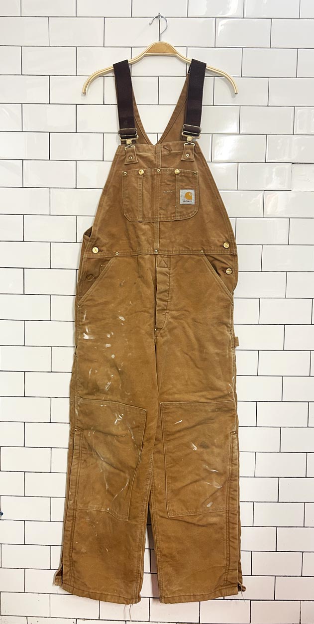 vintage 00s lined carhartt double knee overalls - good market thrift store