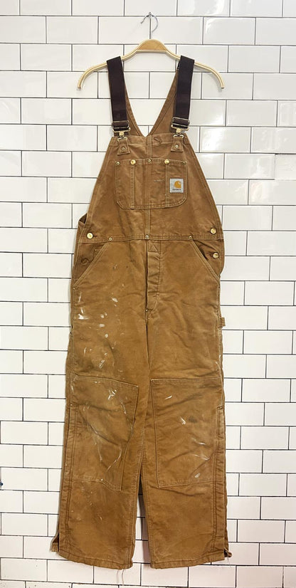 vintage 00s lined carhartt double knee overalls - good market thrift store