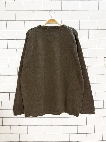 vintage levi strauss cotton knit v - neck sweater - good market thrift store