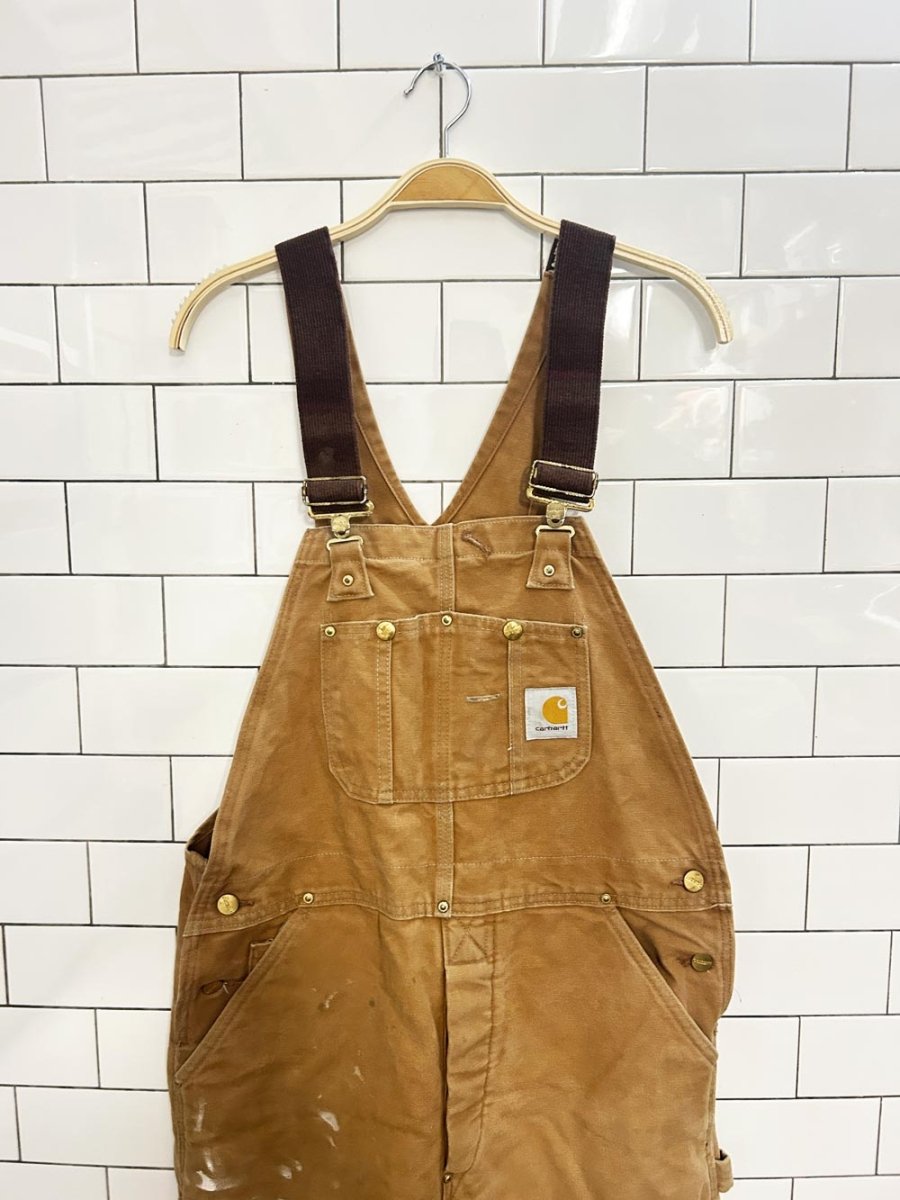 vintage 00s lined carhartt double knee overalls - good market thrift store