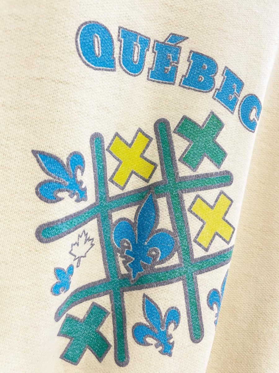 vintage 80s quebec graphic light sweatshirt - good market thrift store