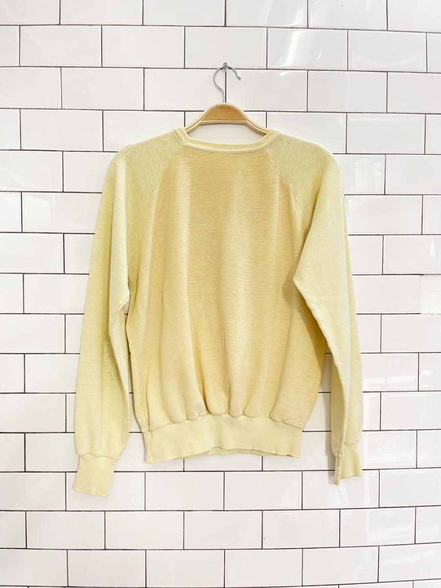 vintage 80s quebec graphic light sweatshirt - good market thrift store