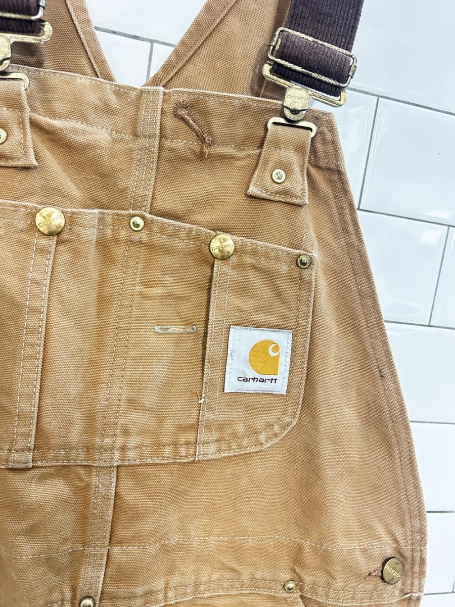 vintage 00s lined carhartt double knee overalls - good market thrift store
