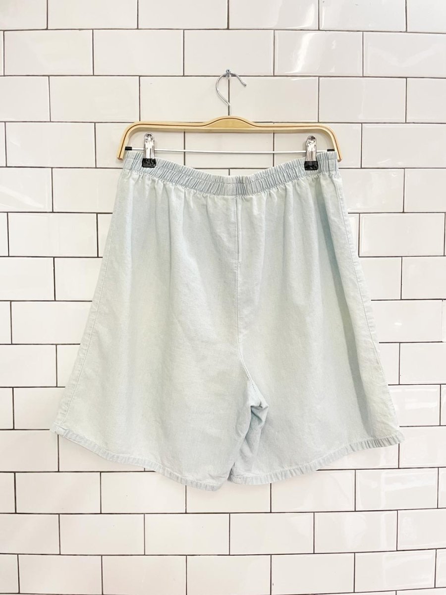 vintage 00s denim chambray lounge shorts - good market thrift store