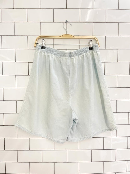 vintage 00s denim chambray lounge shorts - good market thrift store