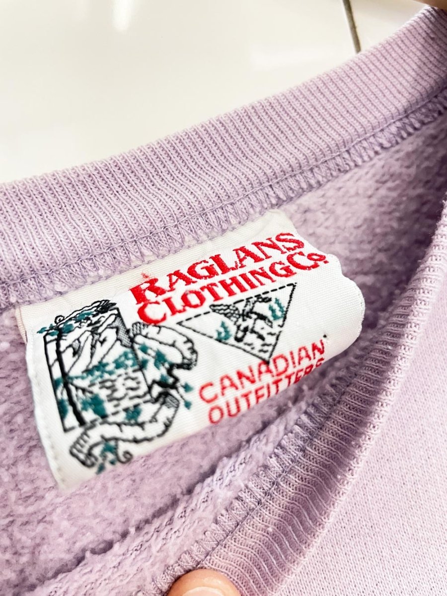 vintage 90s raglans clothing co loon wilderness sweatshirt - good market thrift store