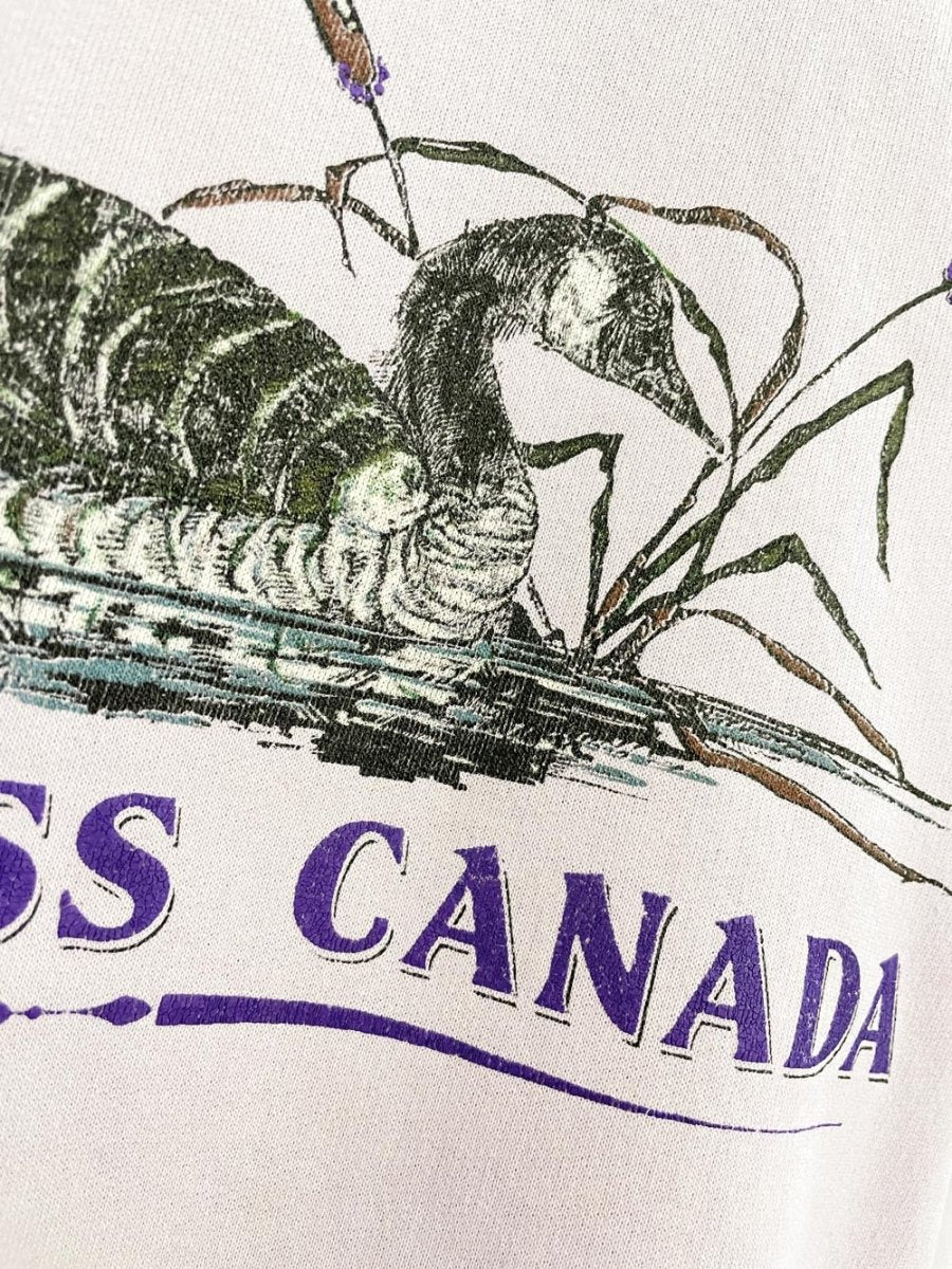 vintage 90s raglans clothing co loon wilderness sweatshirt - good market thrift store