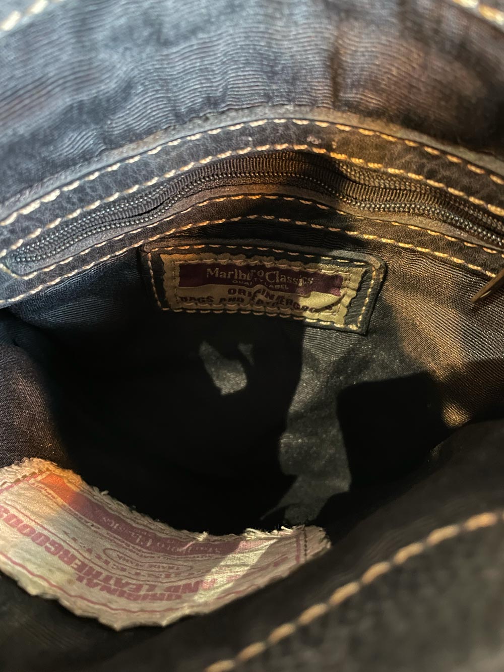 vintage marlboro classics leather bag