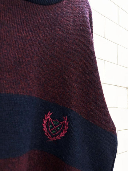 vintage 90s marks & spencer wool - blend crest sweater - good market thrift store