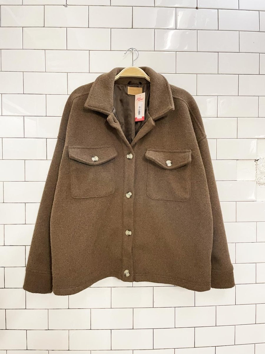 crescent lined fleece shirt jacket - good market thrift store