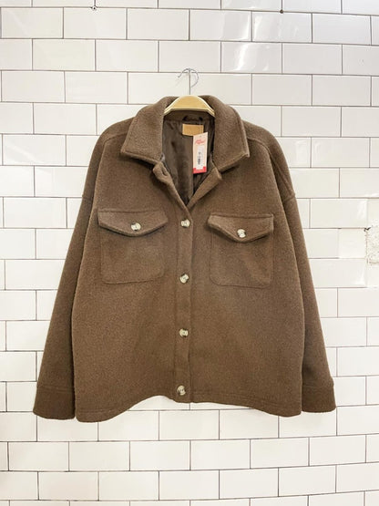 crescent lined fleece shirt jacket - good market thrift store