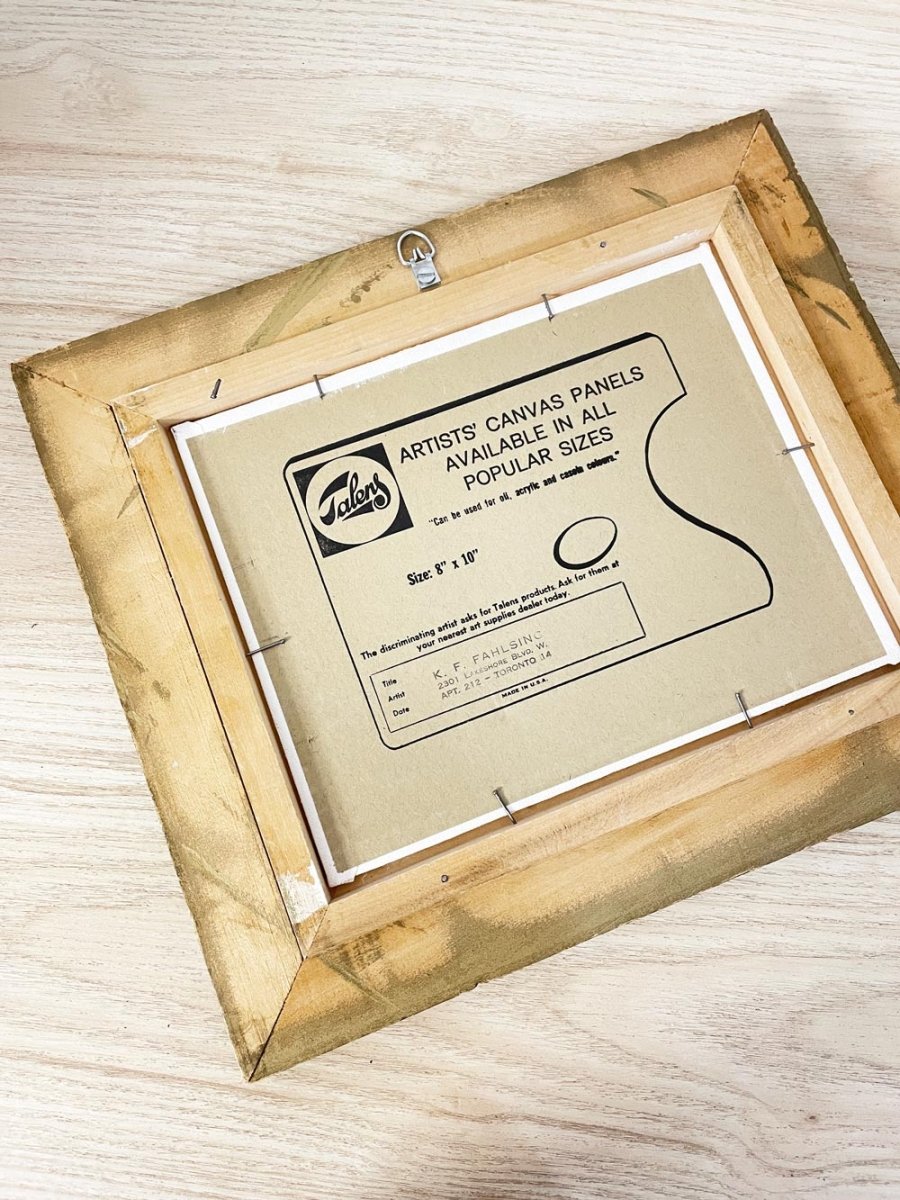 vintage k fahlsin winter scene framed oil painting | canadian artist - good market thrift store